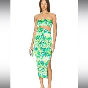 Posanto Dress in Palm Print